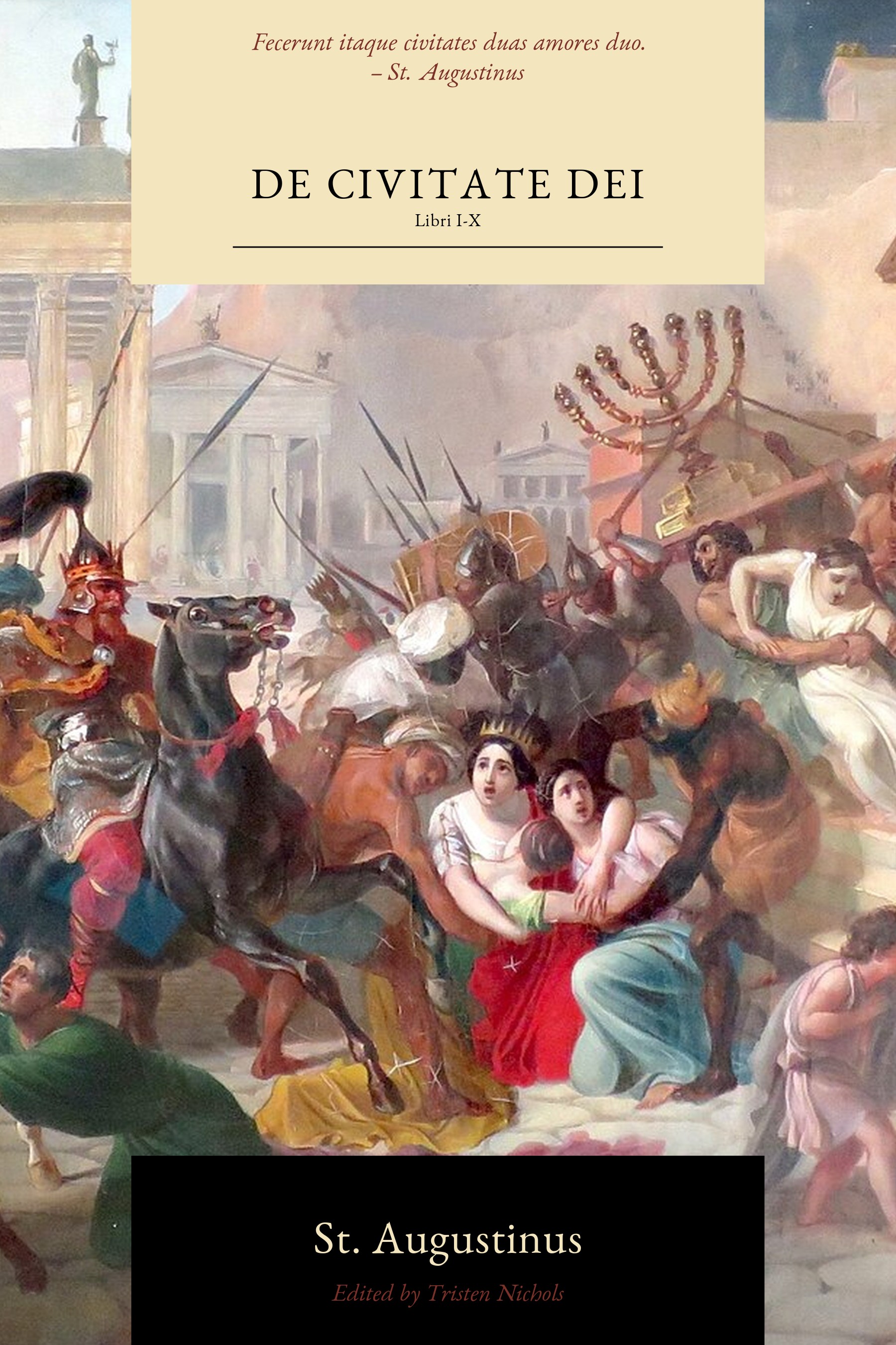 Front cover of De Civitate Dei: Volumen I: Libri I–X (Latin Edition) by Augustine of Hippo